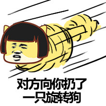 对方向你扔了一只旋转狗